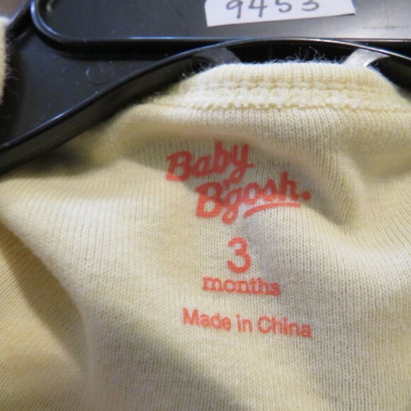 Baby Adding Little Friends Yellow Embroidered bodysuit 100% cotton pond animals - Picture 5 of 8